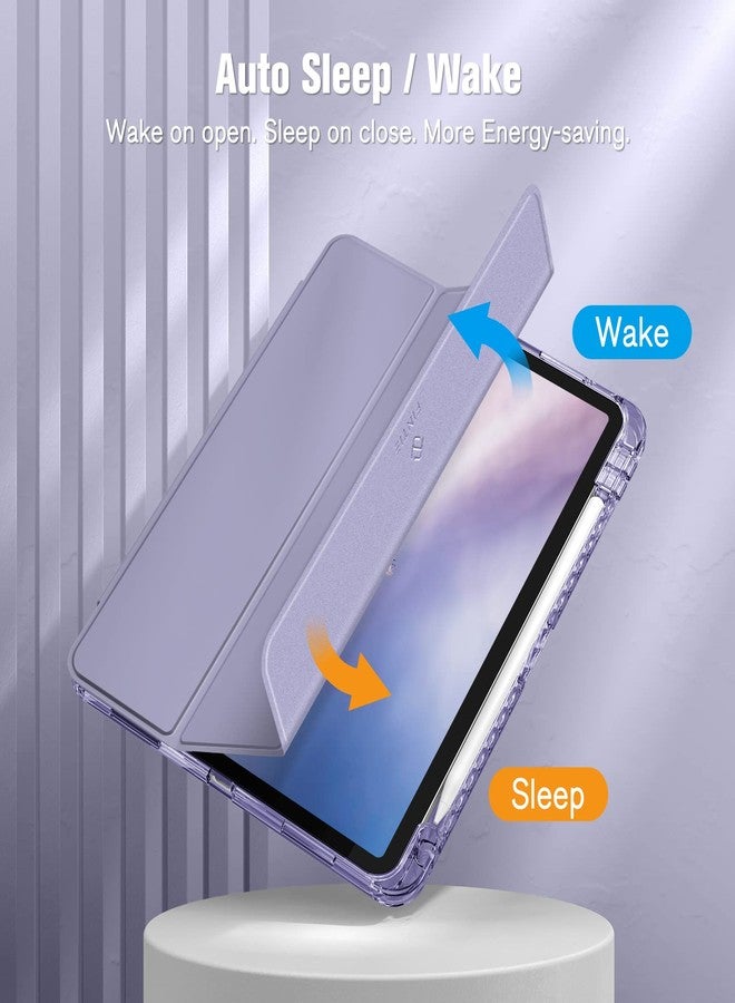 فينتي جراب Fintie Hybrid Slim لجهاز iPad Pro مقاس 11 بوصة (الجيل الرابع/الثالث) 2022/2021 - [حامل قلم مدمج] غطاء مقاوم للصدمات مع غطاء خلفي شفاف، يناسب أيضًا iPad Pro مقاس 11 بوصة من الجيل الثاني، بنفسجي - Image 3